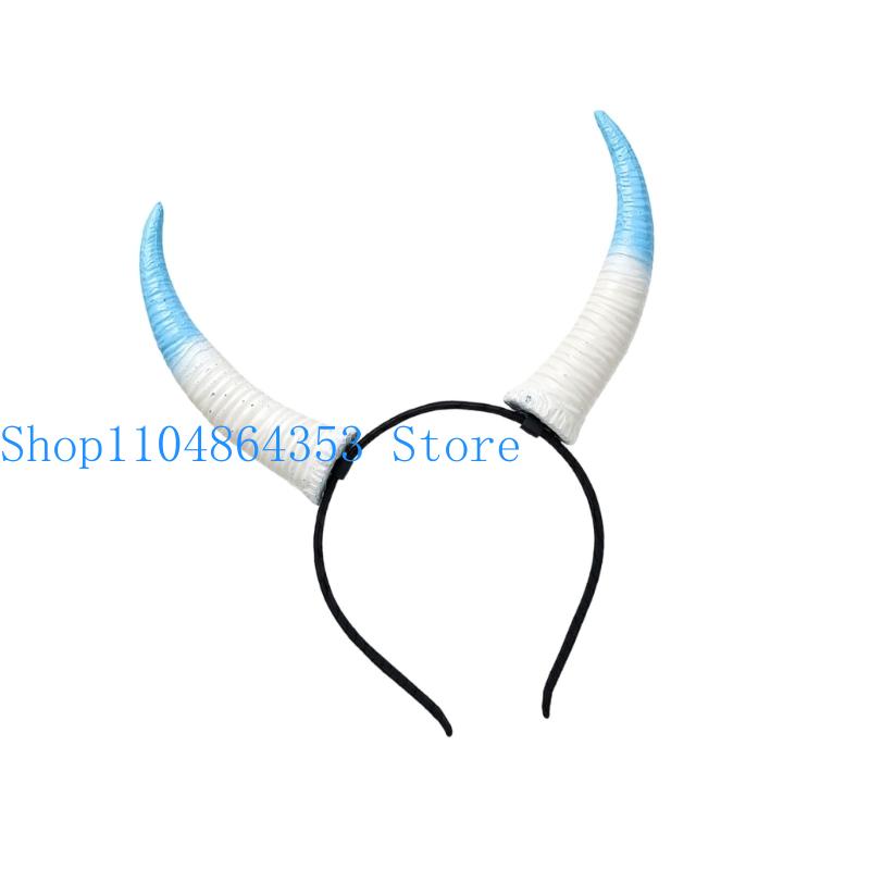 Easy Cosplay Prop - Diadema cuerno cabra 652F, tocado Cosplay