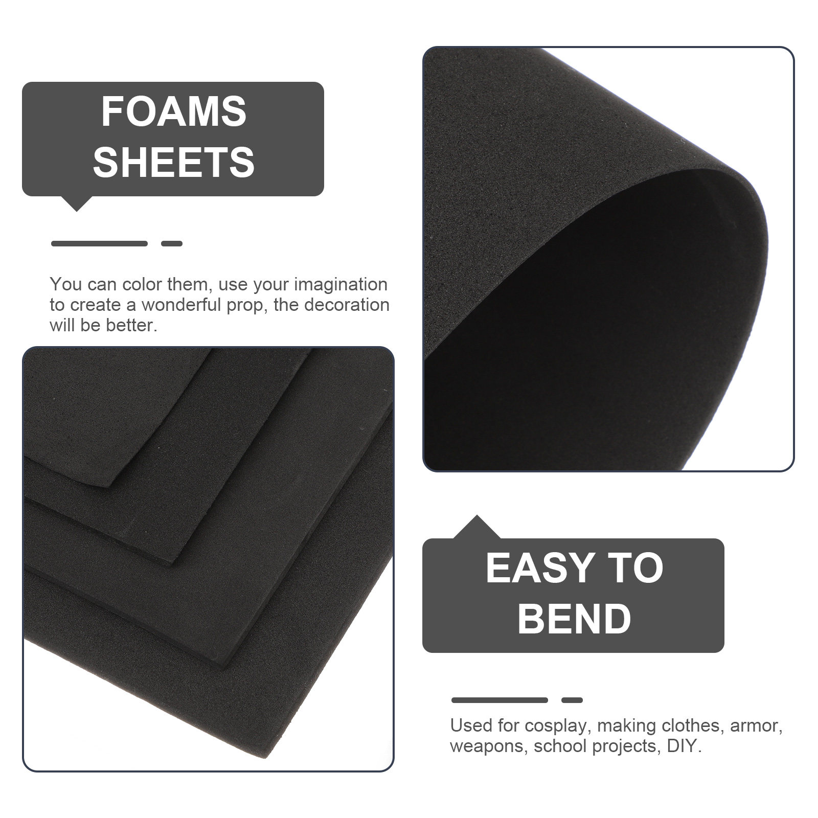 4 piezas de láminas de espuma  - Cosplay Prop Foam Board reseña y precio